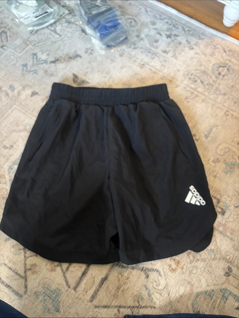 adidas Black Performance Training Shorts with White Logo